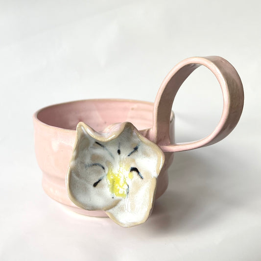 Kaalund Keramik - ‘Flower Joy’ kop med hank